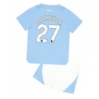 Manchester City Matheus Nunes #27 Heimtrikotsatz Kinder 2023-24 Kurzarm (+ Kurze Hosen)